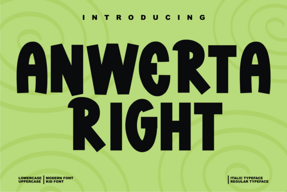 Anwerta Right: A Bold Display Font for Handmade Brands