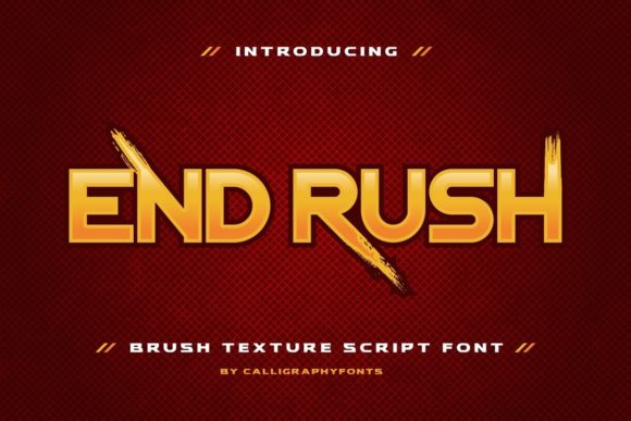 End Rush Display Font for Bold, Memorable Branding