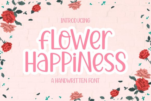Flower Happiness: A Nature-Inspired Display Font for Crafters