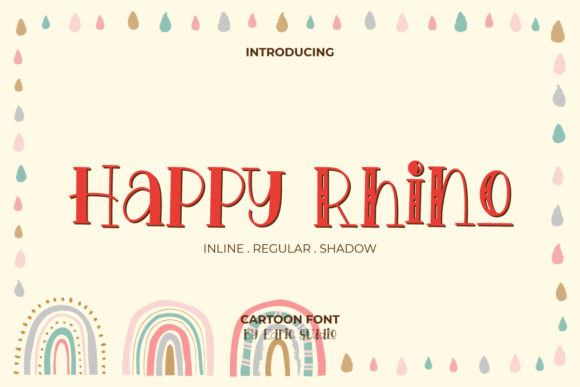 Happy Rhino: A Playful Display Font for Small Business Branding