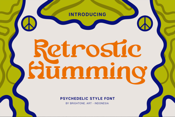 Retrostic Humming: A Psychedelic Display Font That Lands