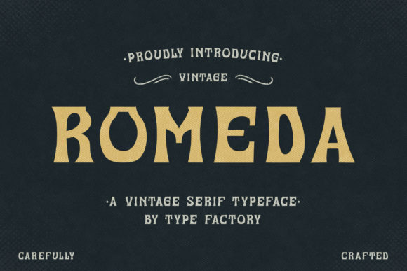 Romeda: A Vintage Display Font for Editorial Elegance