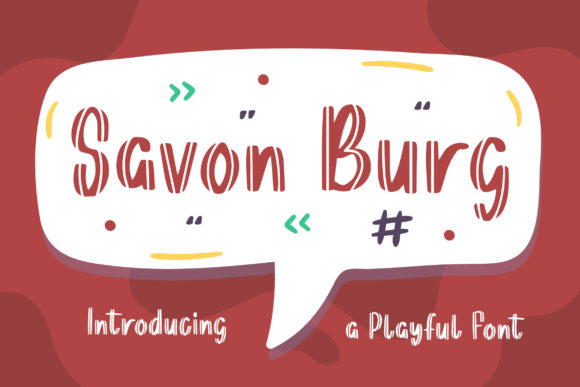 Savon Burg: The Playful Display Font for Crafters & Sellers