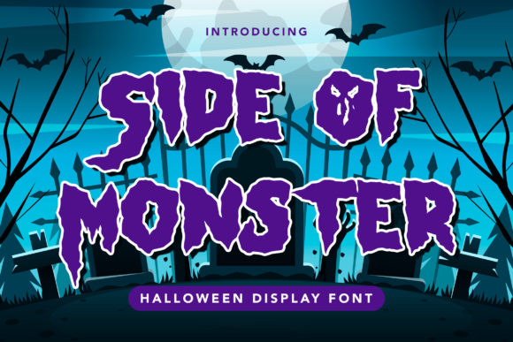 Side of Monster: A Spooky Display Font for Crafters