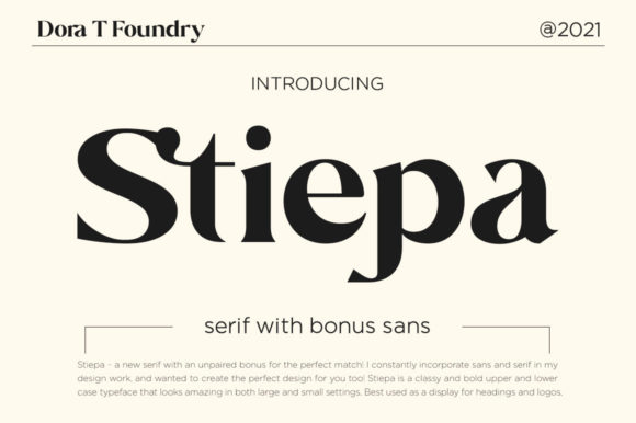 Stiepa: A Bold, Classy Display Typeface for Digital Branding