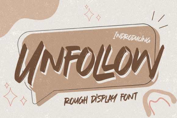 Unfollow Display Font for Handmade Labels & Printables